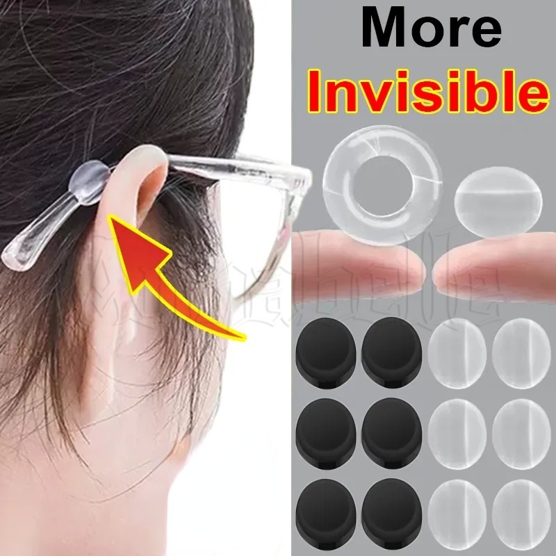 Óculos Para Esportes Ao Ar Livre Fivela Anti-Derrapante De Silicone Macia Perna Fixa Earbuds/Mini Elastic Glasses Grip Detachment Accessories/Simple Circular Eyewear Slip Cover