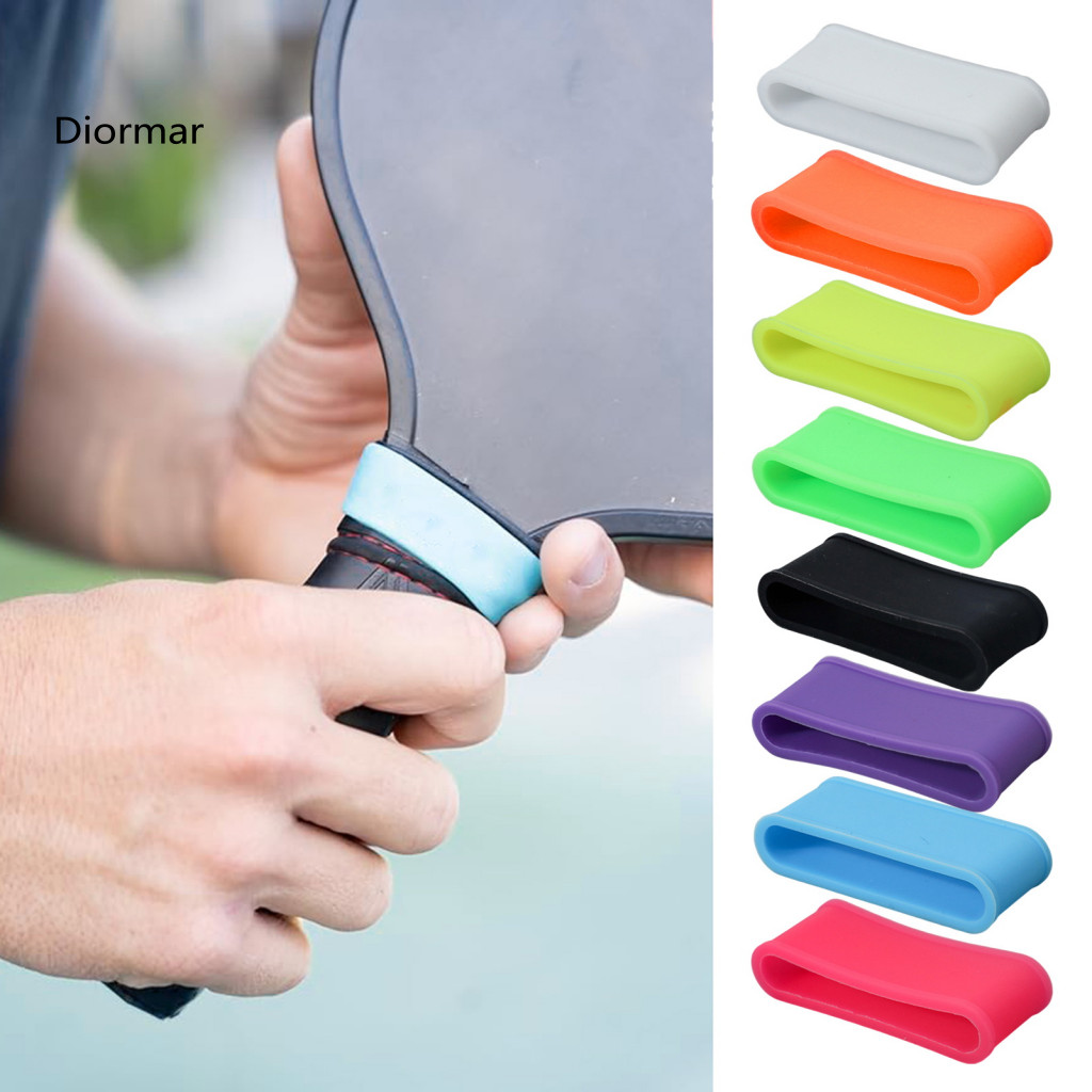 Silicone Racket Band Colorful Paddle Grip Ring 2pcs Pickleball Bands – Elastic Anti-slip Overgrip Rings for Badminton