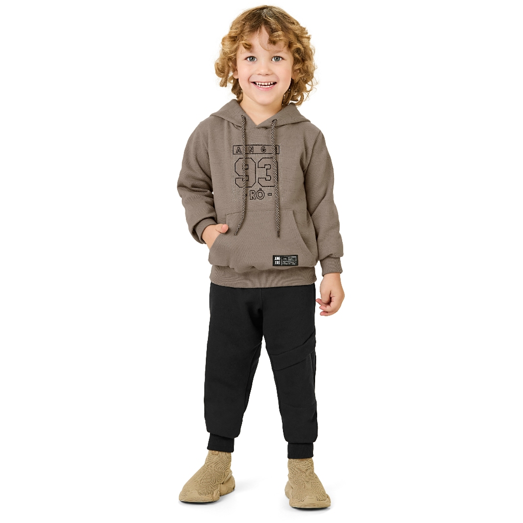 Casaco Moletom Linen Infantil Menino Angerô com Capuz em Algodão Cores Variadas -  Ref 21510