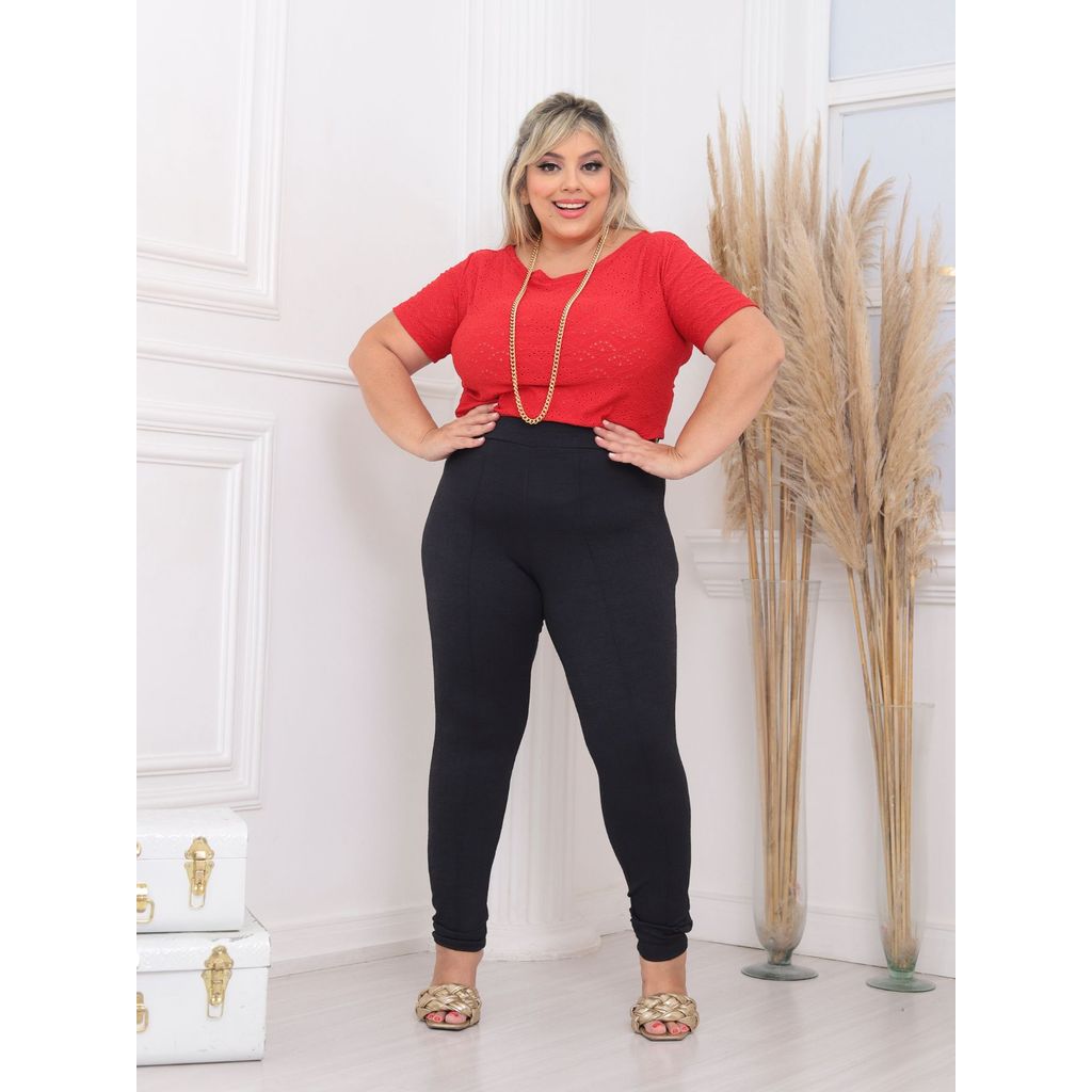 Calça Montaria Plus Size de Linen