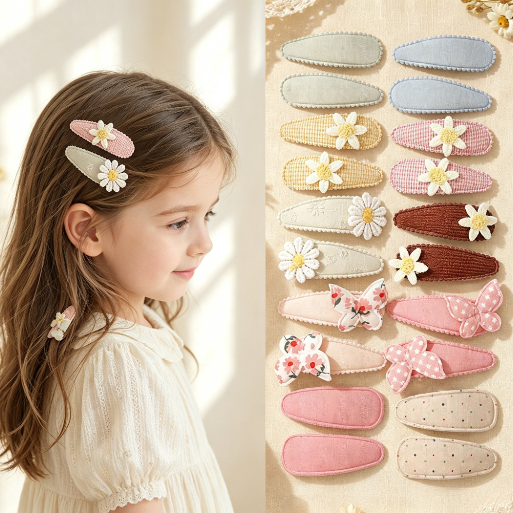 10 Pçs/Set Artesanal Diy Margarida Crianças Grampos De Cabelo , Bonito Versátil Acessórios Para O Do Bebê , Presente Pri