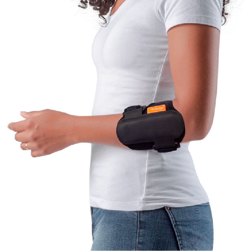 Cinta Tennis Elbow Cotovelo Dupla Ajustável Preta Hidrolight