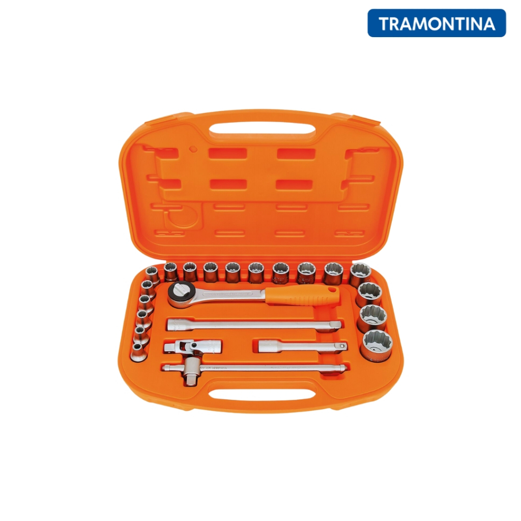 Kit Soquetes Tramontina 23Pçs (8-32mm) 1/2” - Alta Durabilidade