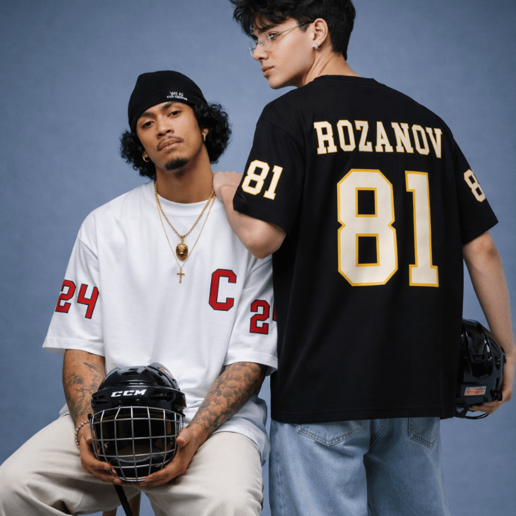 Kit 2 Camisetas Oversized Heated Rivalry College Streetwear Em Algodão 100% Estampa Premium