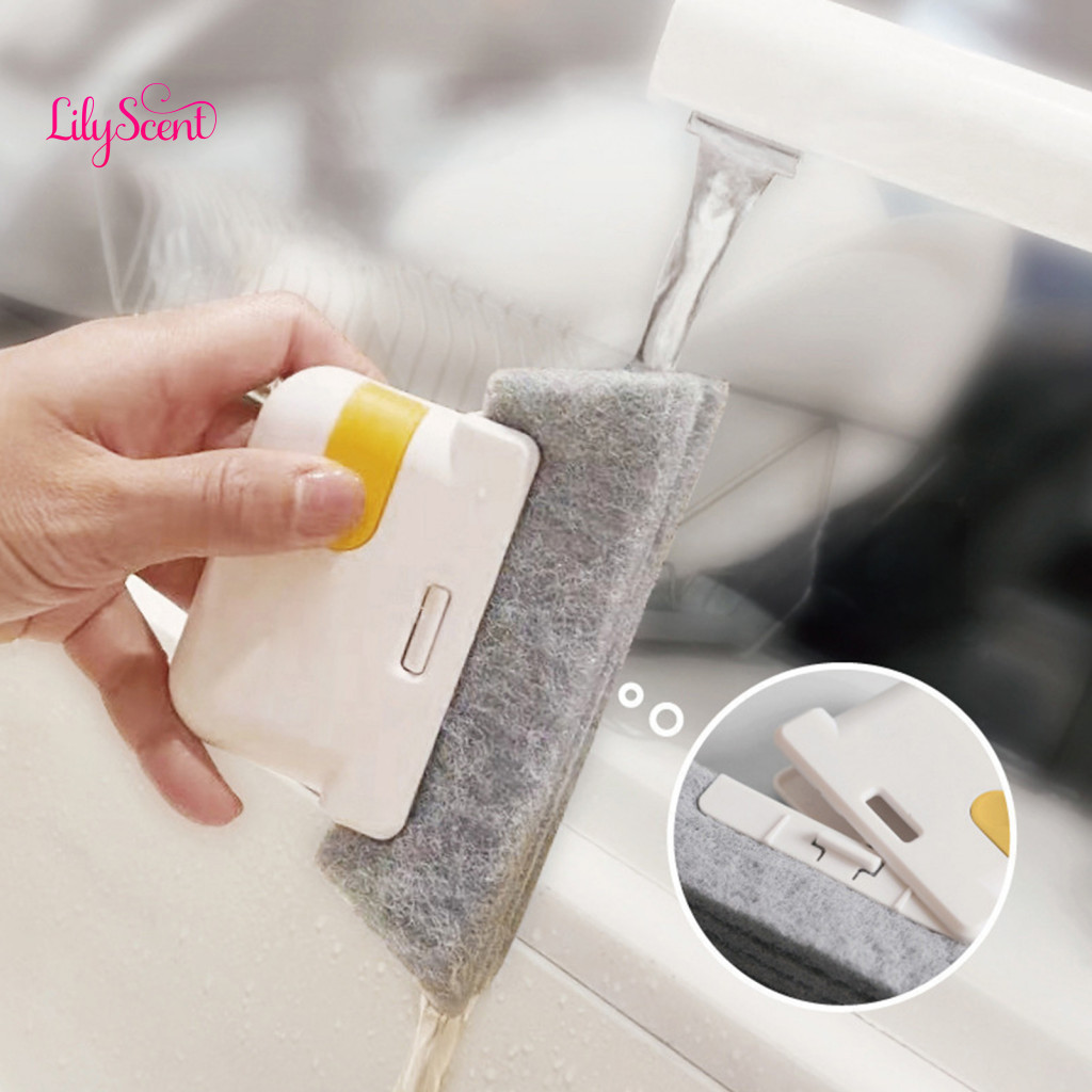 Window Rail Brush Track Cleaner Double-sided with Removable Sponge for Car Vents and Door Slots – Easy Home Tool Perfe