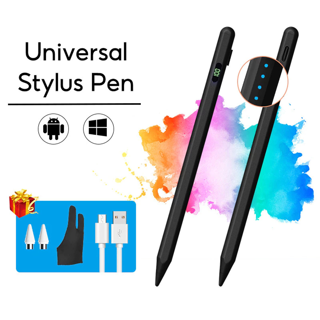 Caneta Stylus Universal Capacitiva Touch Screen Lápis Para iPad Tablet Celular Huawei Drawing