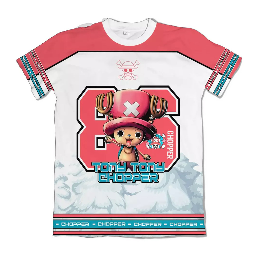 Camiseta One Piece Uniforme Chopper RetroMesh Cosplay Anime Dry Fit Masculina Feminina Infantil Plus Size Unissex
