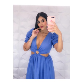 Vestido Longo Feminino Festa Casual Chá De Bebê Casamento