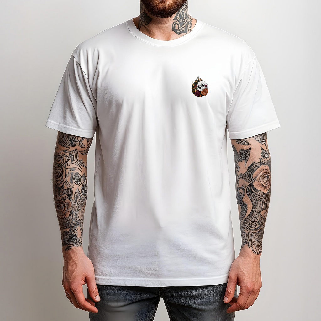 T-Shirt Manculina Camiseta Autumn Of Skull Camisa Diverse Estilos Street Wear Manfinity 100% Algodão