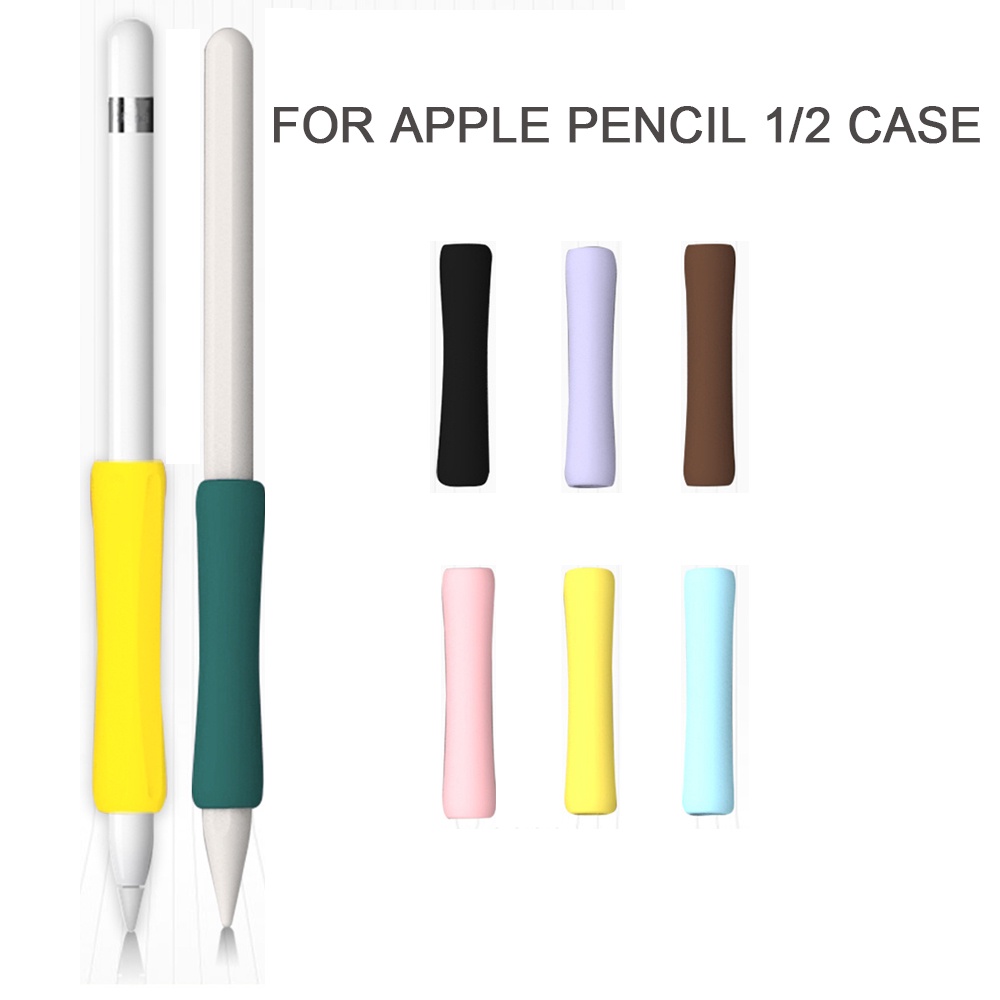 Capa de silicone para estiloso Apple Pencil 1 e 2, grip de caneta touch screen, estojo resistente a choques,