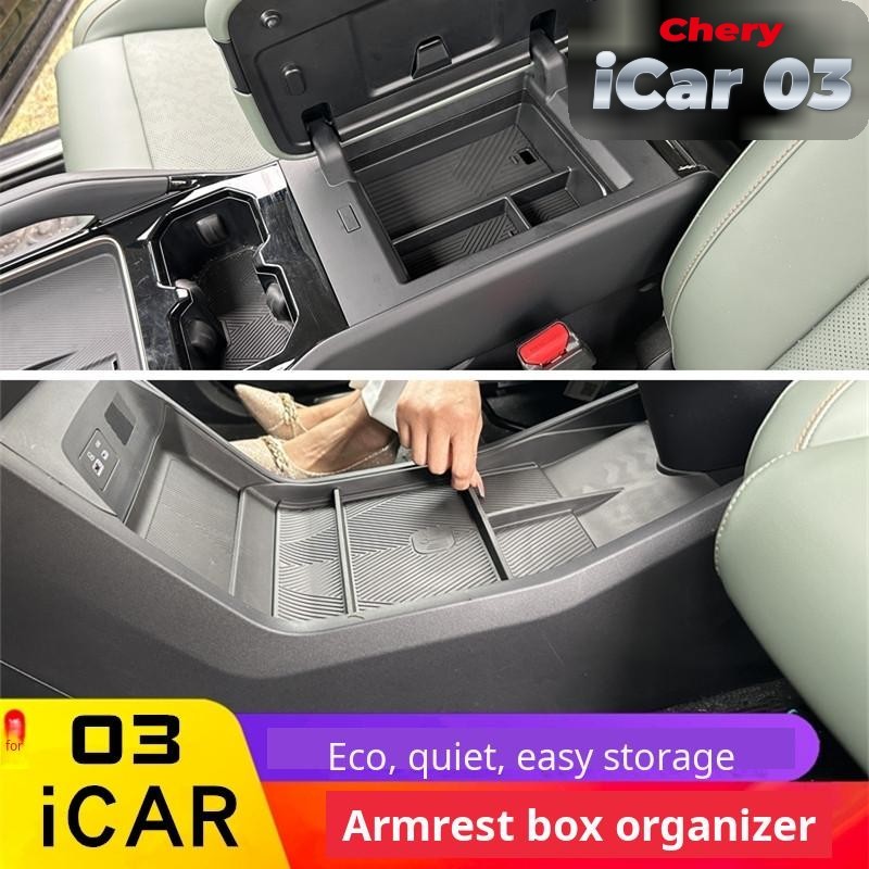 iCaur 03 Armrest Box Storage Organizer Center Console Compartment Interior Accessories Modification Kit