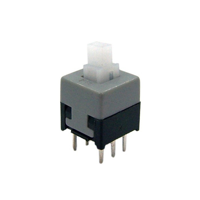 Chave Botão Psa22 8,5x8,5mm Com Trava 6 Pinos Pcb