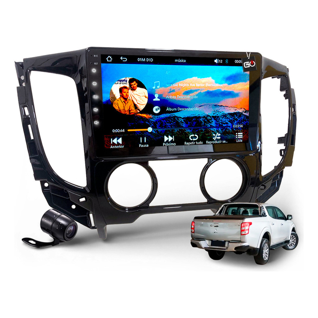 Multimidia Mp10 Carplay Espelha iPhone L200 Triton 2018-2022