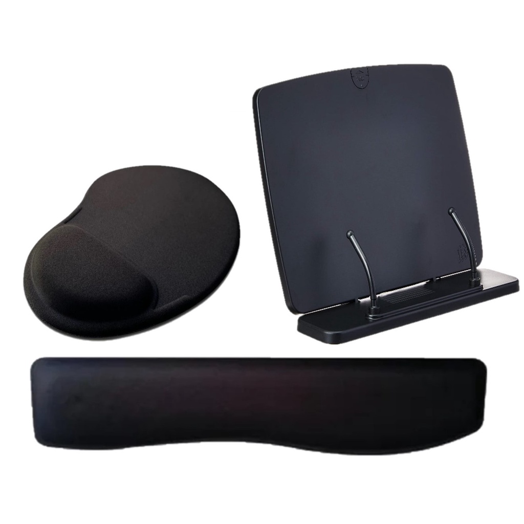 Apoio p/ Leitura e Tablet / Mousepad e Apoio De Pulso P/ Teclado(keypad) Preto Liso