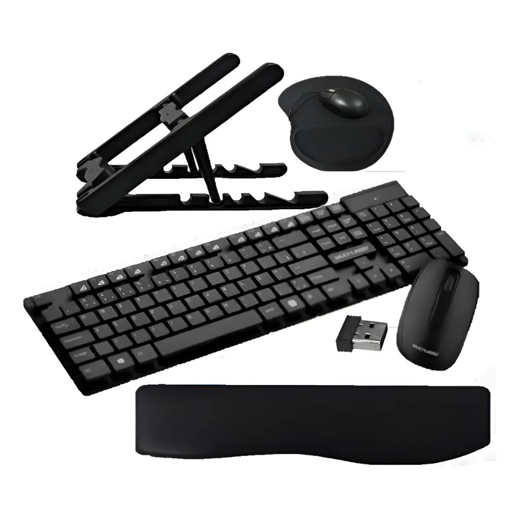 kit Teclado E Mouse Sem Fio Tc251, Suporte Note/ Keypad/mousepad