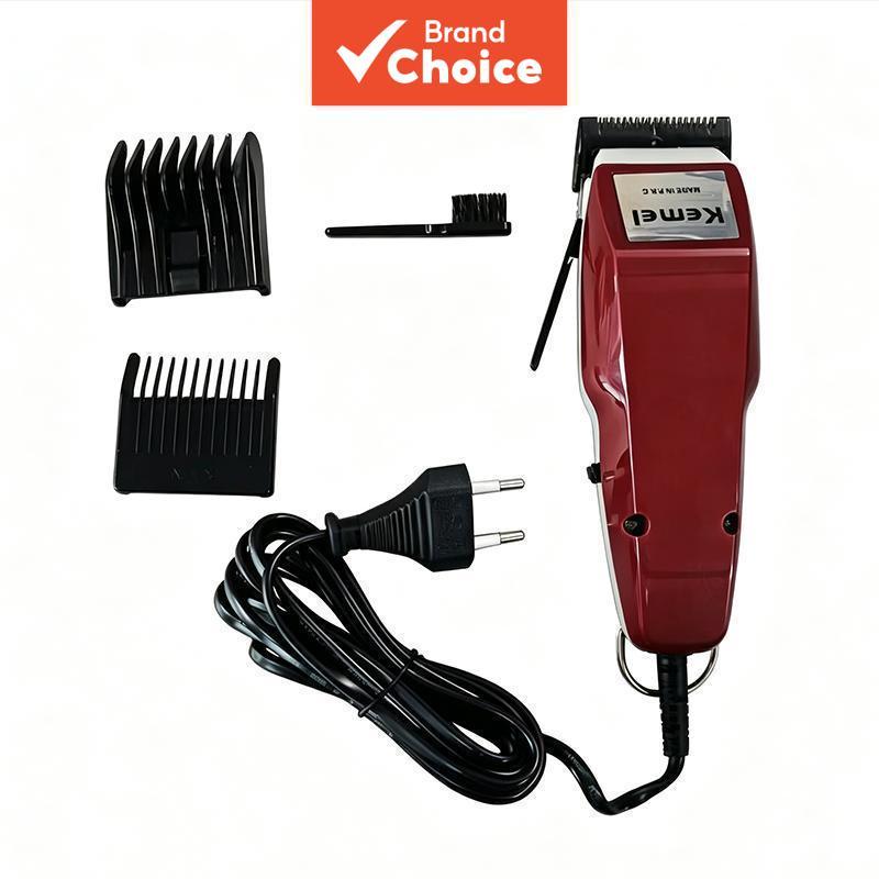 Kemei KM-1400 Plug UE, cortador de cabelo profissional de uso plug-in, lâmina de aço inoxidável para barbearia e uso