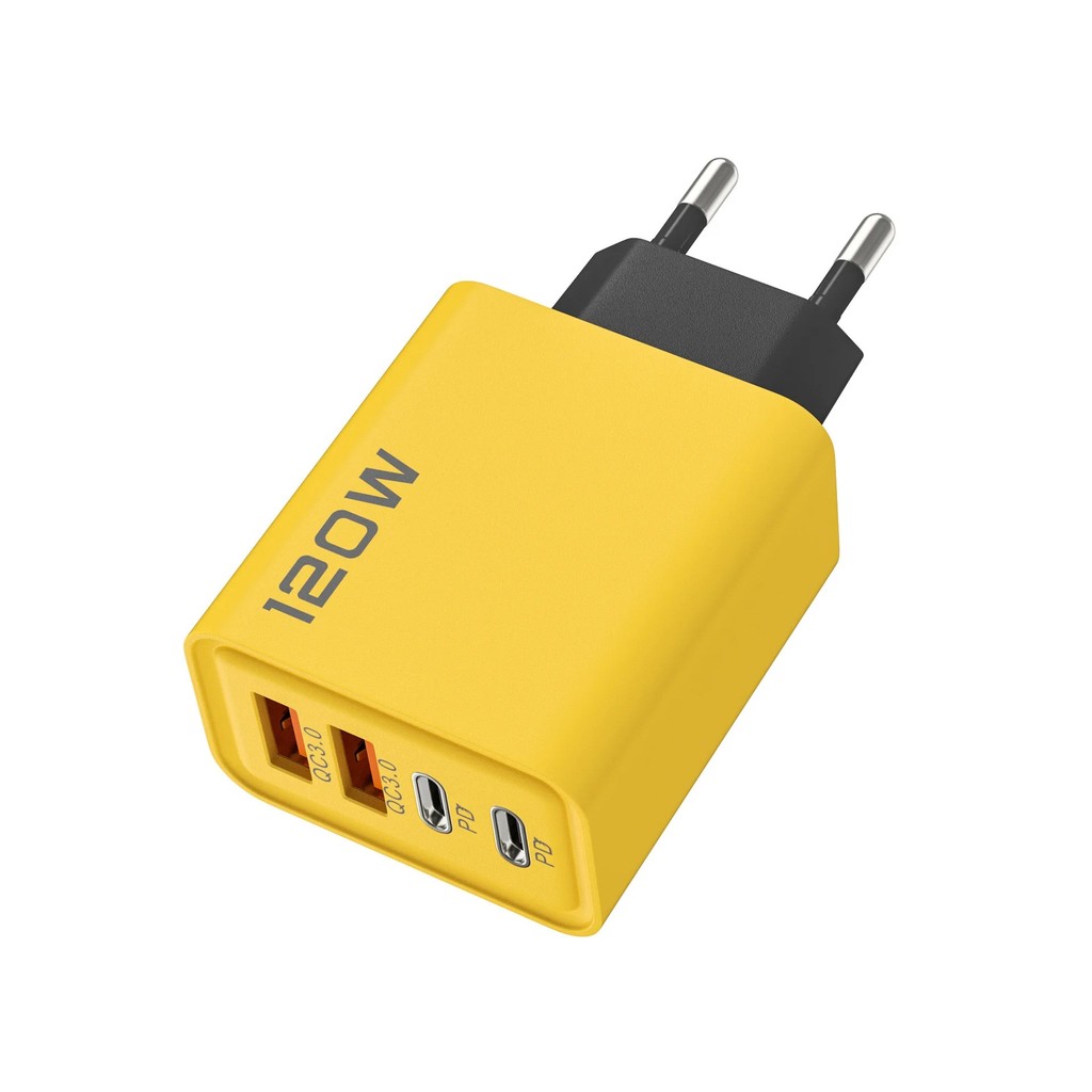 120W Alta Potência Plug Europeu Multi Portas USB e Type-C Carregamento Simultâneo para Vários Dispositivos