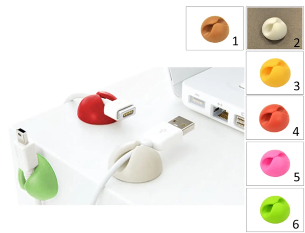 Plug para Fixar Cabos Eletricos Celular, Autoadesivos Para Fios de Internet, Computador, Multiuso