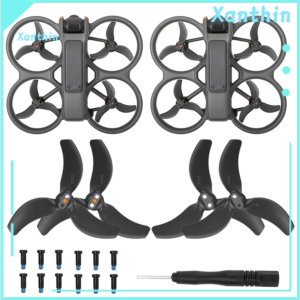 2 Pares De Hélice De Drone Para DJI Avata Peças De Lâmina Sobressalentes De Baixo Ruído Chave De Fenda De