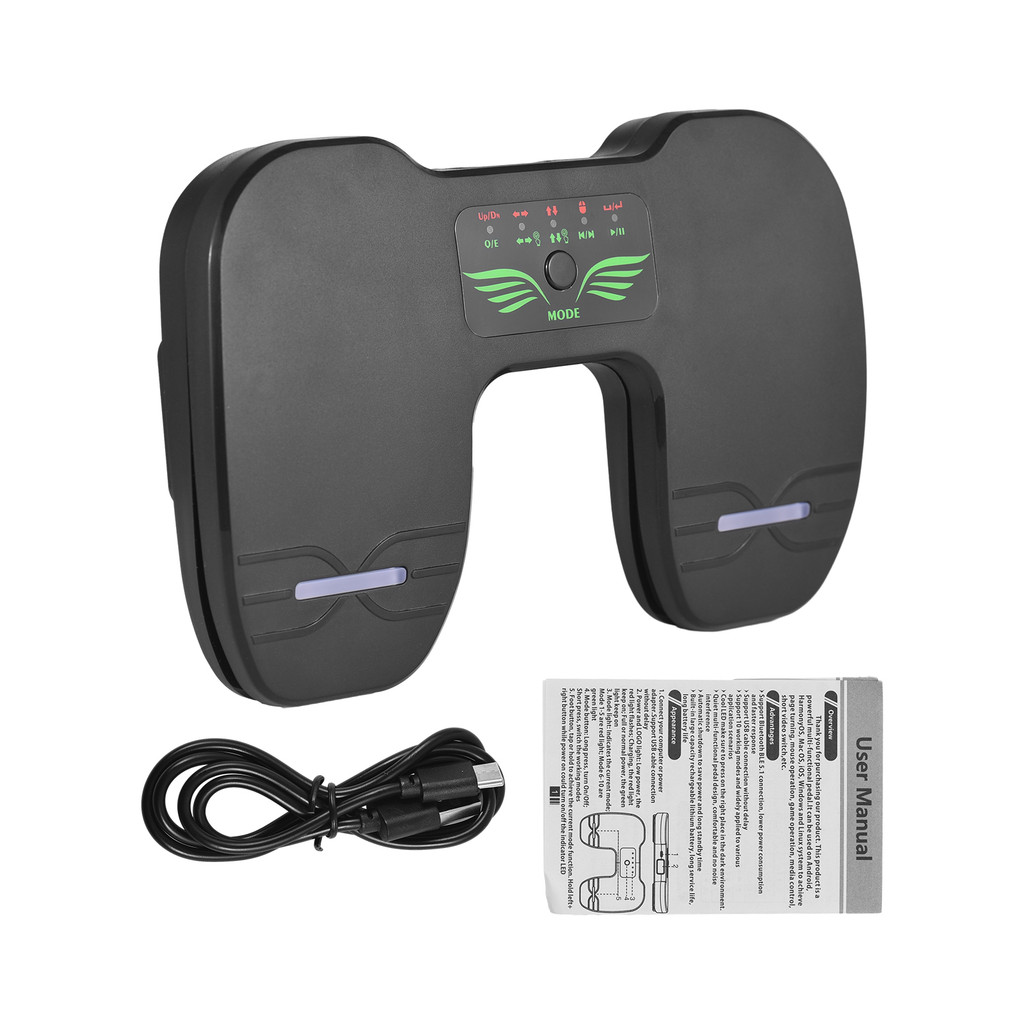 Scibr Pedal Turner De Página Sem Fio Música Portátil Para Tablets Smartphones BT Pé Recarregável Com Almofada Antiderrap