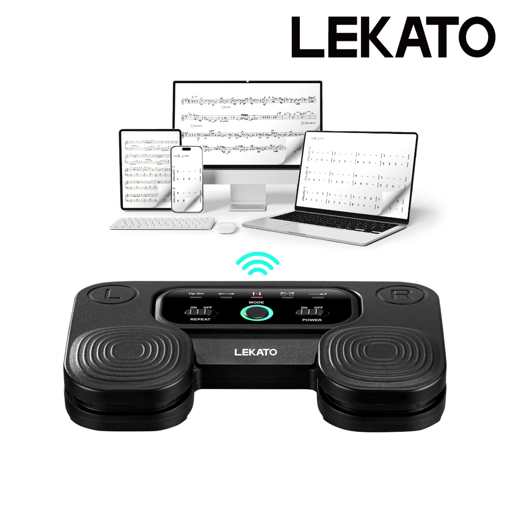 LEKATO WT-4 Página Sem Fio Turner Bluetooth Música Pedal Para iPad Tablets Android IOS Telefones Teclado Interruptores D