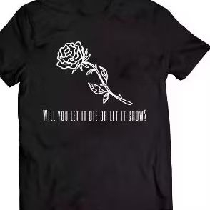 Camiseta Shawn Mendes Will you let it die or let it grow? Música Roses Camisa Algodão Unissex Cantor Show MSC Tumblr Fã