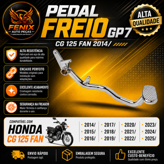 PEDAL FREIO GP7 CG 125 FAN 2014/