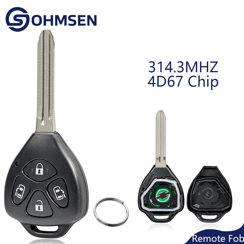 Chave Remota 314.3Mhz ID67 4 Botões Toyota Alphard 2005-2009 OHMSEN