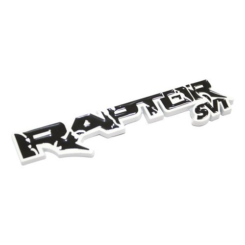 Emblema Ford Raptor Svt Ranger F150 Branco Preto Preto