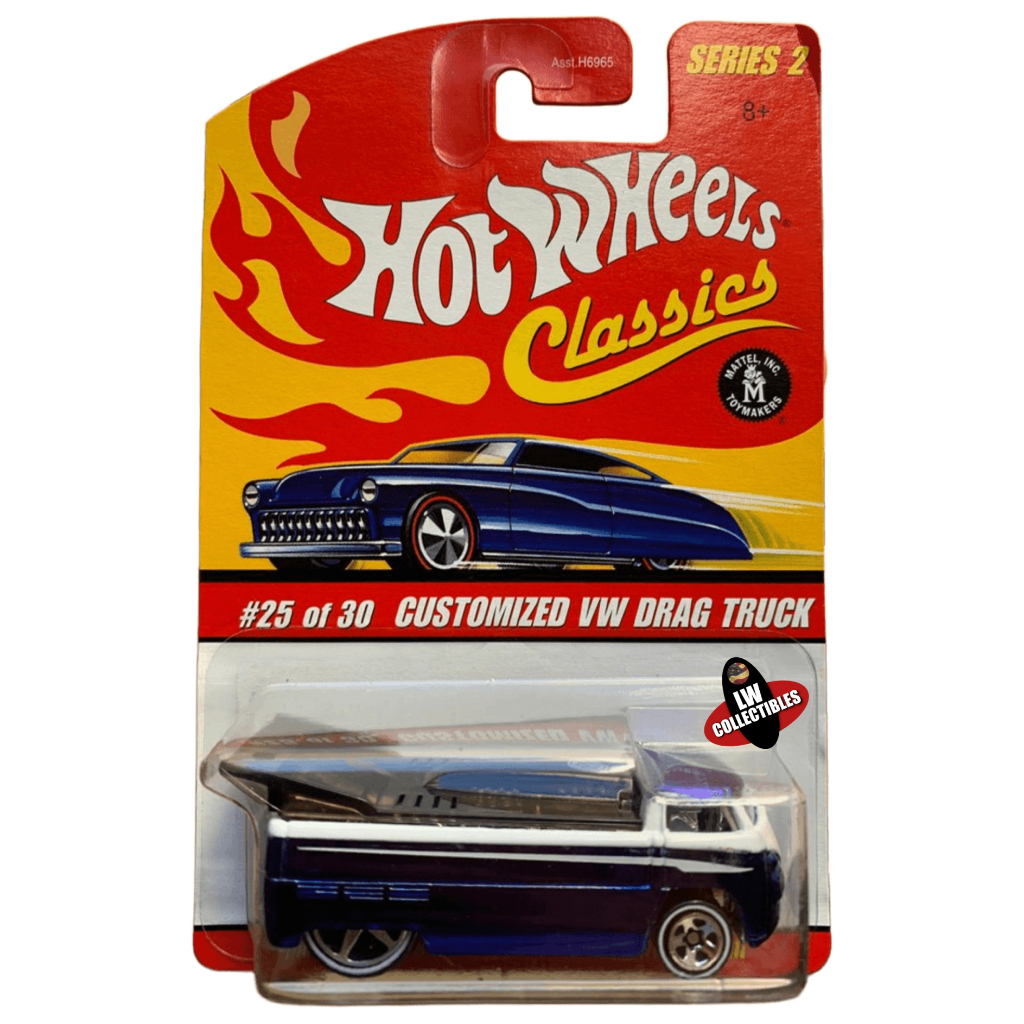 Hot Wheels Classics Customized VW Drag Truck Spectraflame Dark Blue & White 2006 Metal/Metal Nova Lacrada Escala 1/64