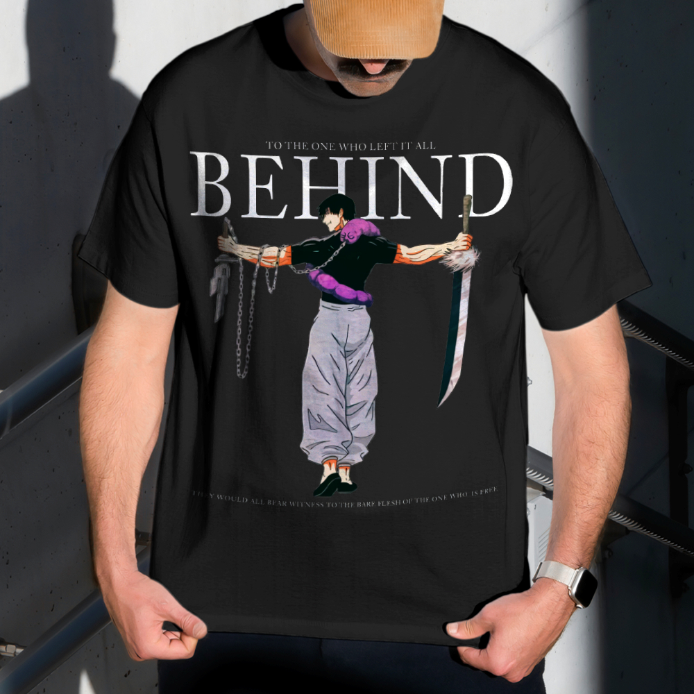 Camiseta Masculina Estampa Toji Behind 100% Algodão T-shirt Camisa Blusa Do Tamanho P ao GG