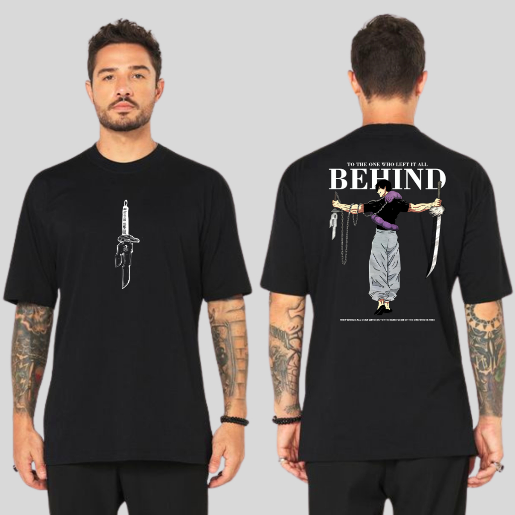 Camisa Camiseta Toji Fushiguro Inverted Spear Of Heaven Behind Unissex 100% Algodão