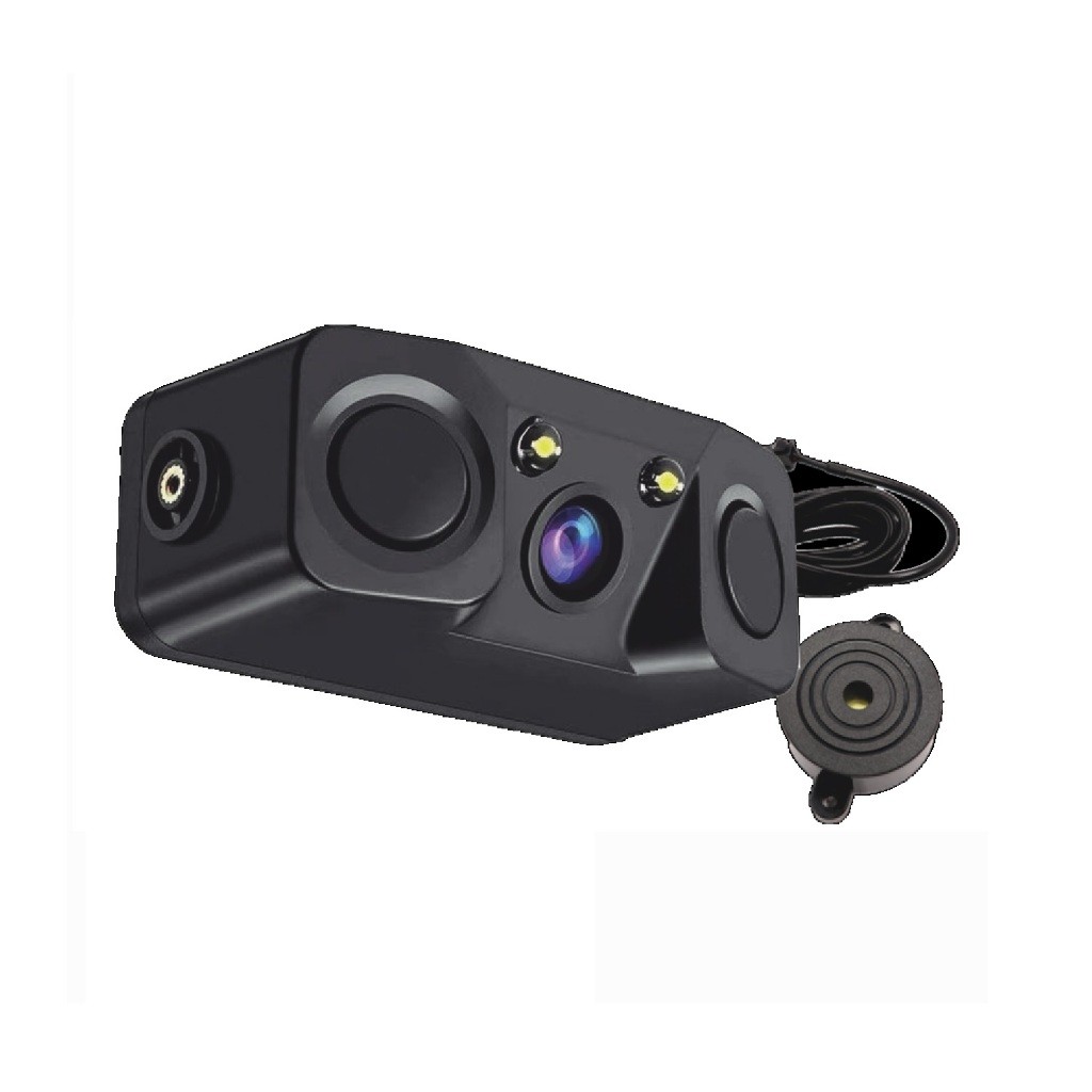Câmera de Ré Roadstar RS232BR Pro Line 120° CMOS 2 LEDs com Sensor e Aviso Sonoro Visão Noturna Universal