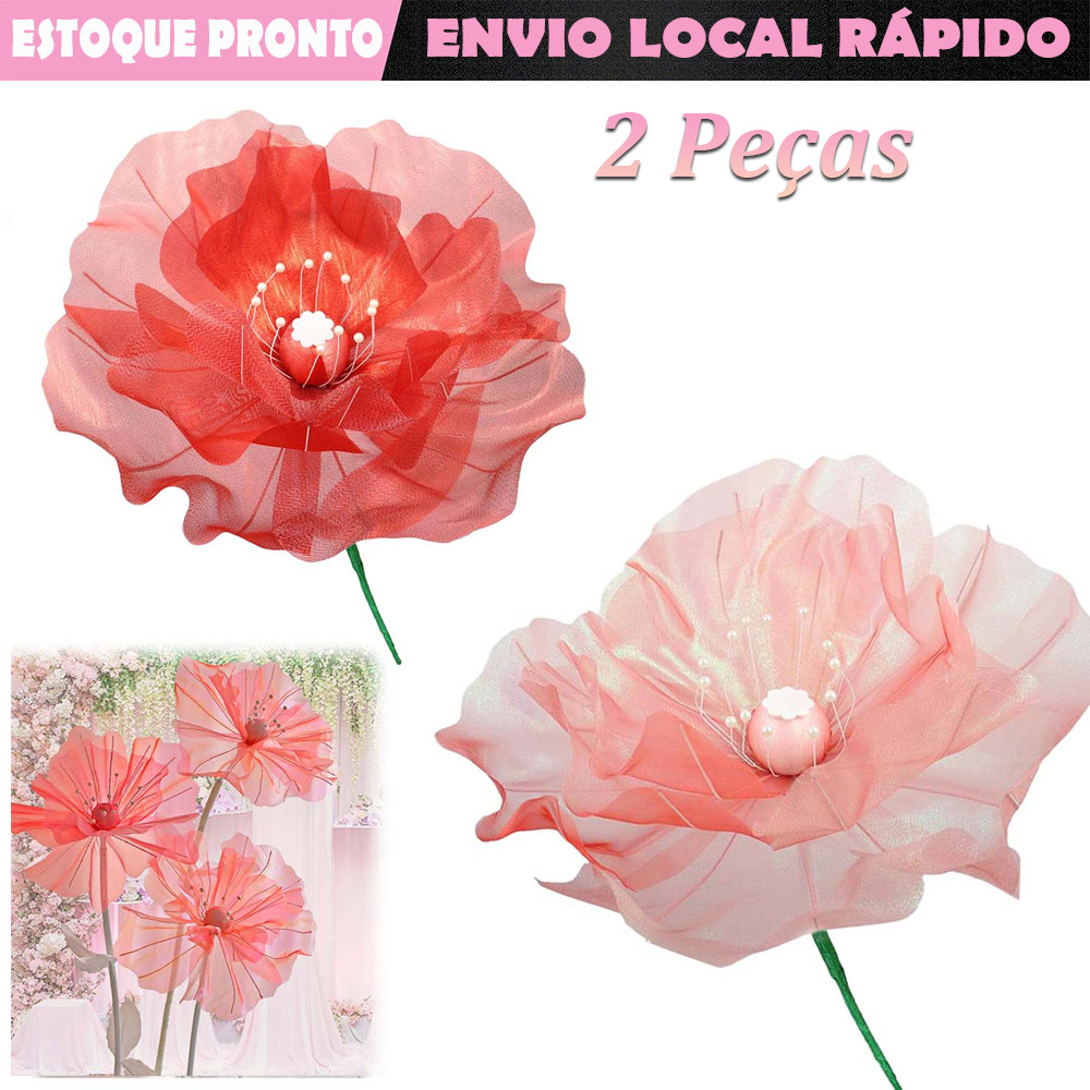2pçs Decoração de Flor artificial decoração de casamento com Flor para festa de casamento adereços  30cm