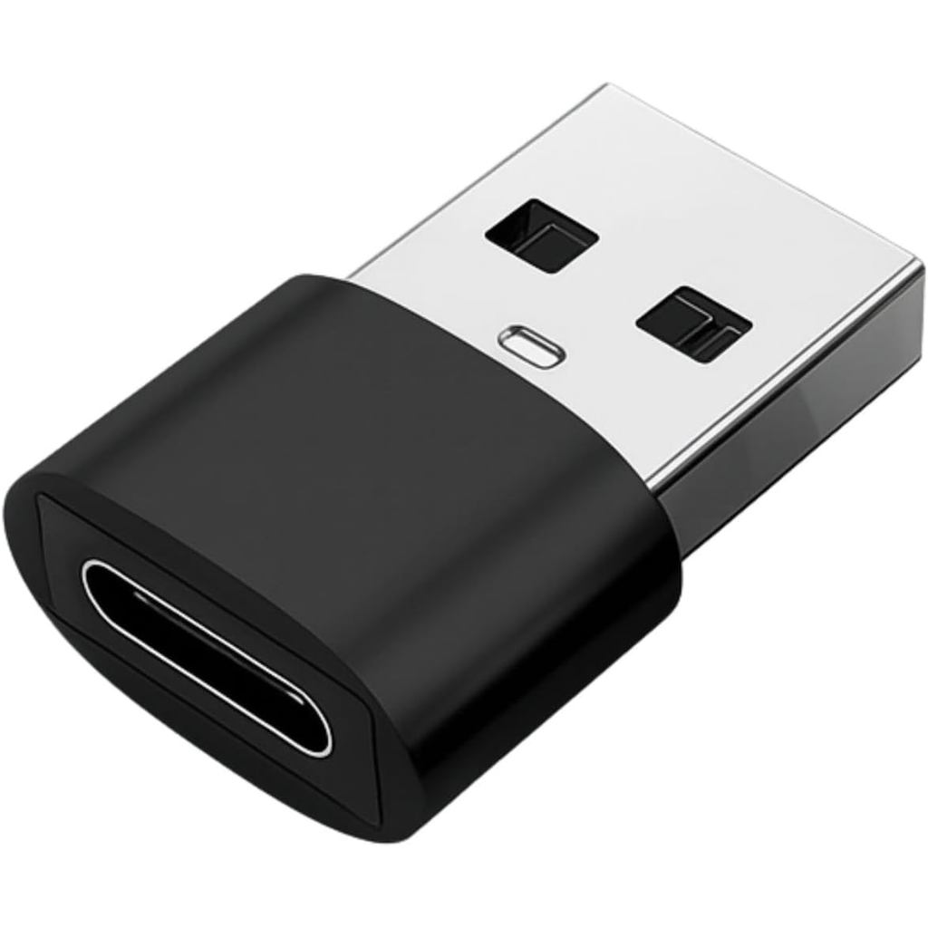 Adaptador USB Tipo C Fêmea para USB A 30W OTG Plug Dados | Compatível iPhone, Android, Notebook, PC