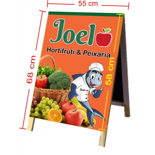 Cavalete  em impressão digital Personalizado em madeira revestido em lona 440g + Arte GRatis