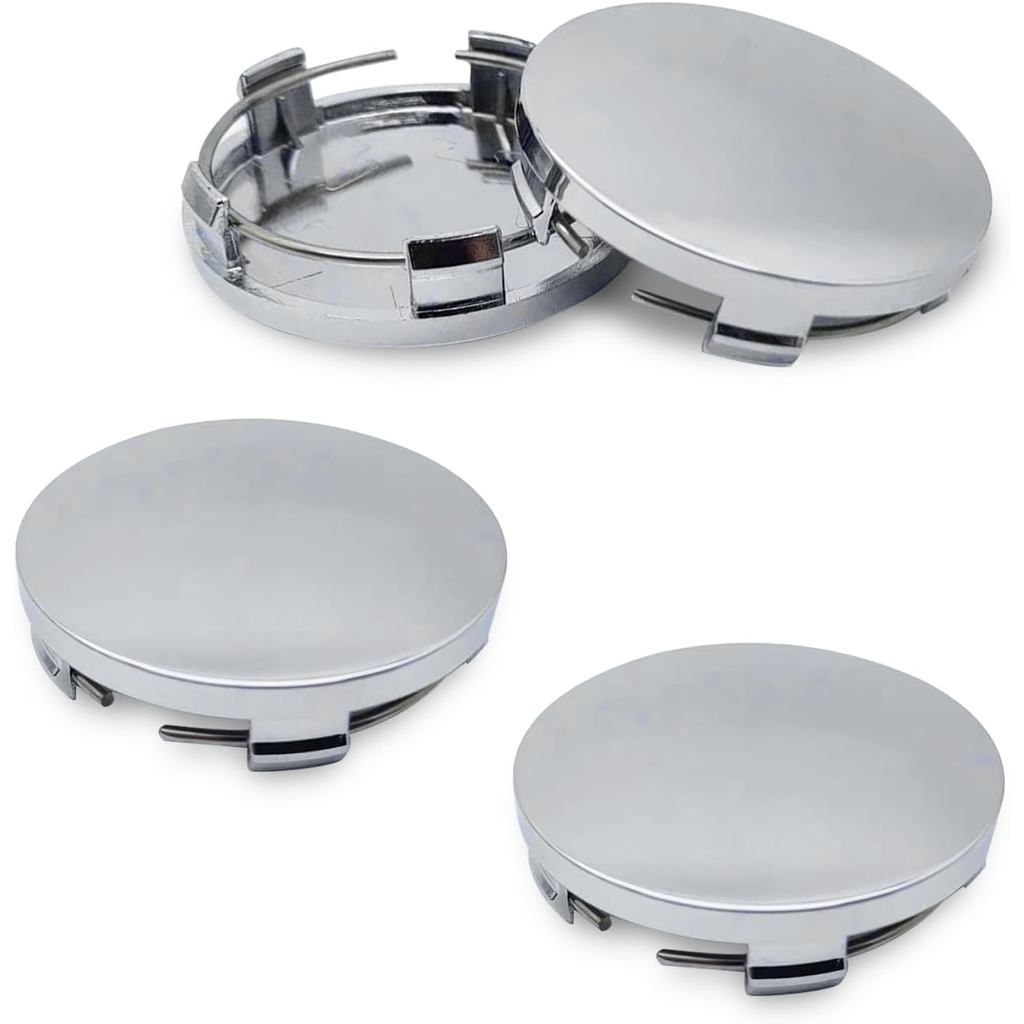 4PCS Car Wheel Center Caps, 60MM/2.36In OD 56MM/2.2In ID, Scratch-Resistant & Rust-Proof ABS Snap-in Vehicle Rim Hub Cap