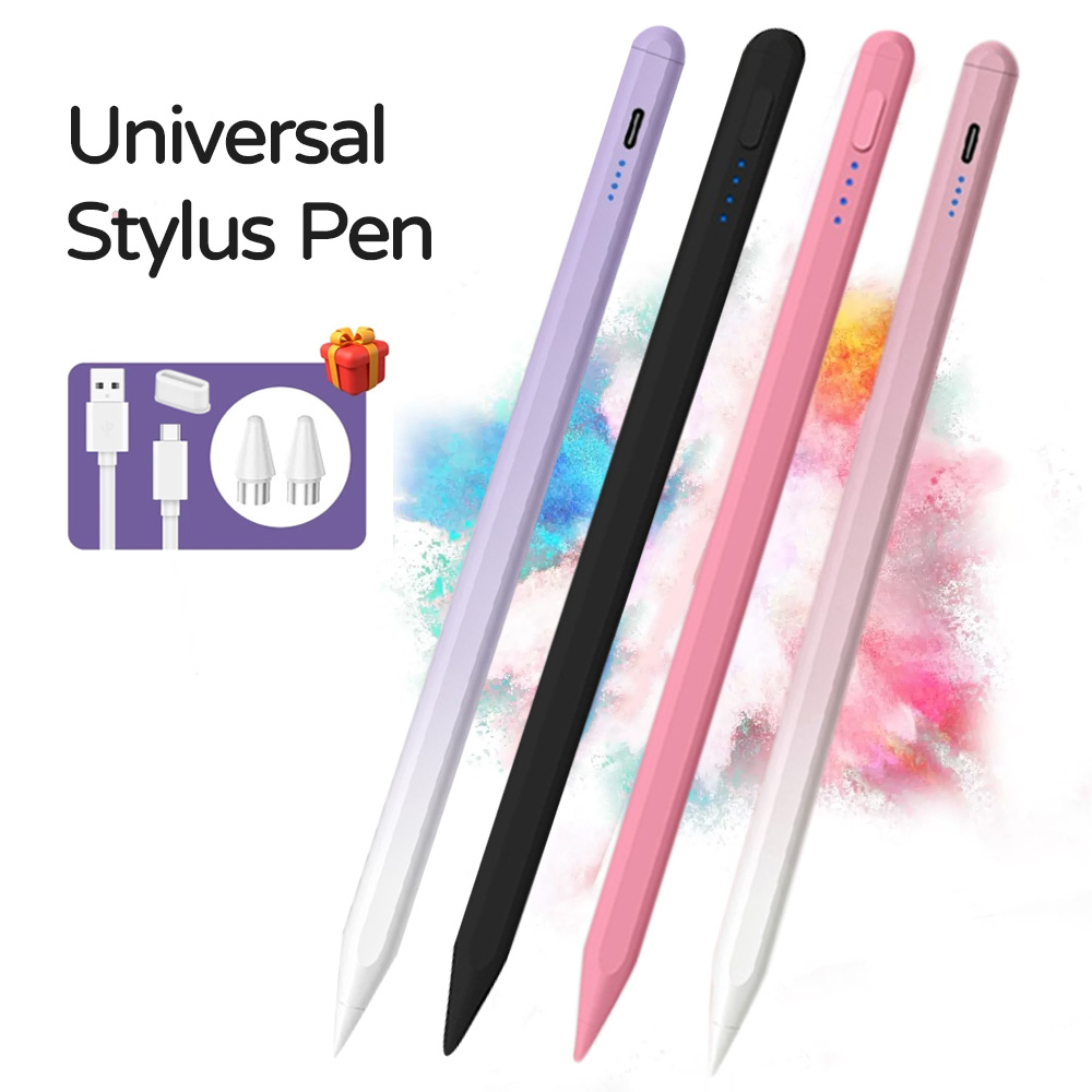 Caneta Universal Stylus Capacitiva Caneta de Toque para Smartphone Android Tab Pad + Ponta Substituível