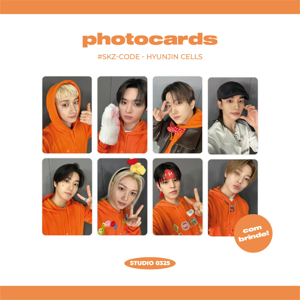 kit photocards fanmade stray kids - skz code ep.97-98 behind 'hyunjin cells'