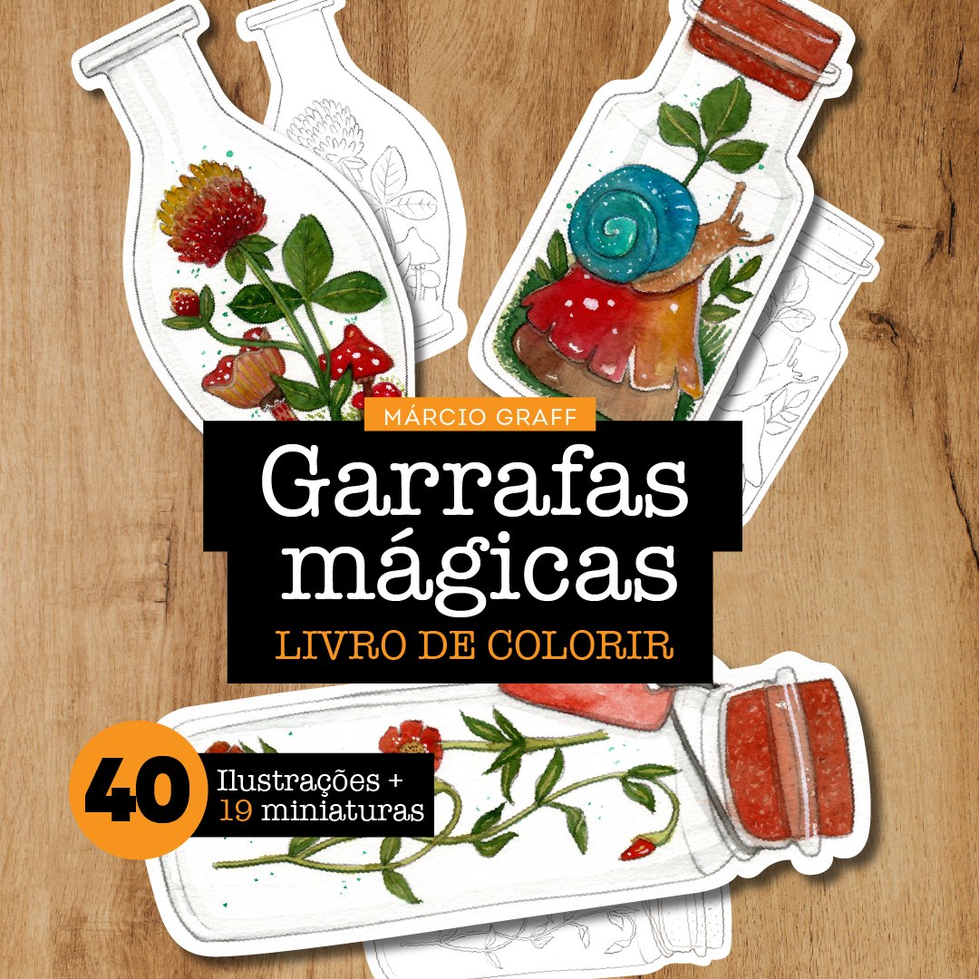 Livro de colorir GARRAFAS MÁGICAS