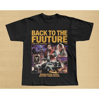 Camiseta Masculina Estampa Cinematográfica Back to the Future Moderna Atemporal Estilosa Tema Retrô Casual