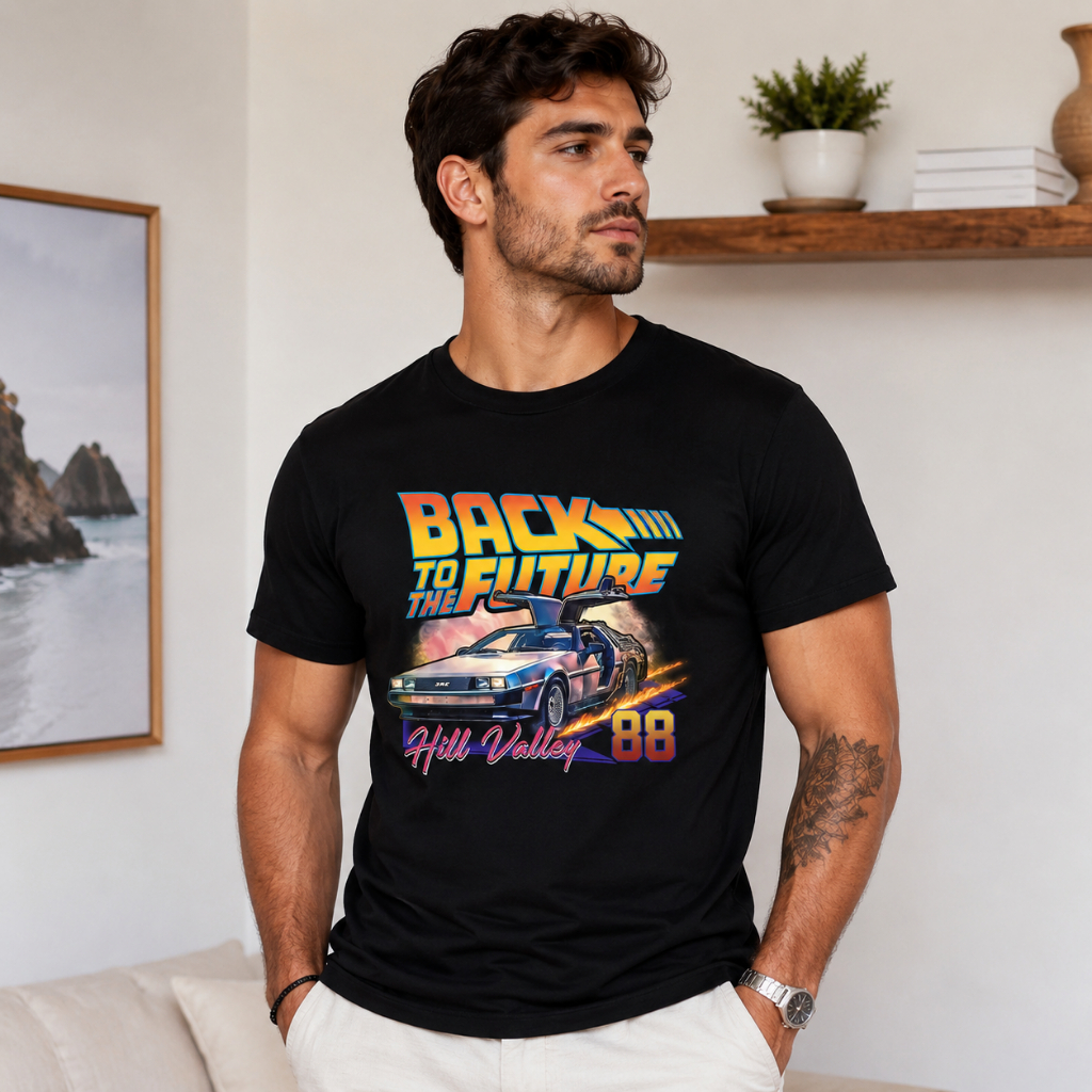 0198 Camiseta Back To The Future De Volta para o Futuro Hill Valley 88 Geek Retrô 100% Algodão