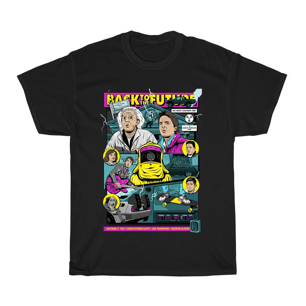 Camiseta Masculina Feminina Estampa Back to the Future Filme Retro Cartoon T-shirt Unissex Streetwear Envio Imediato