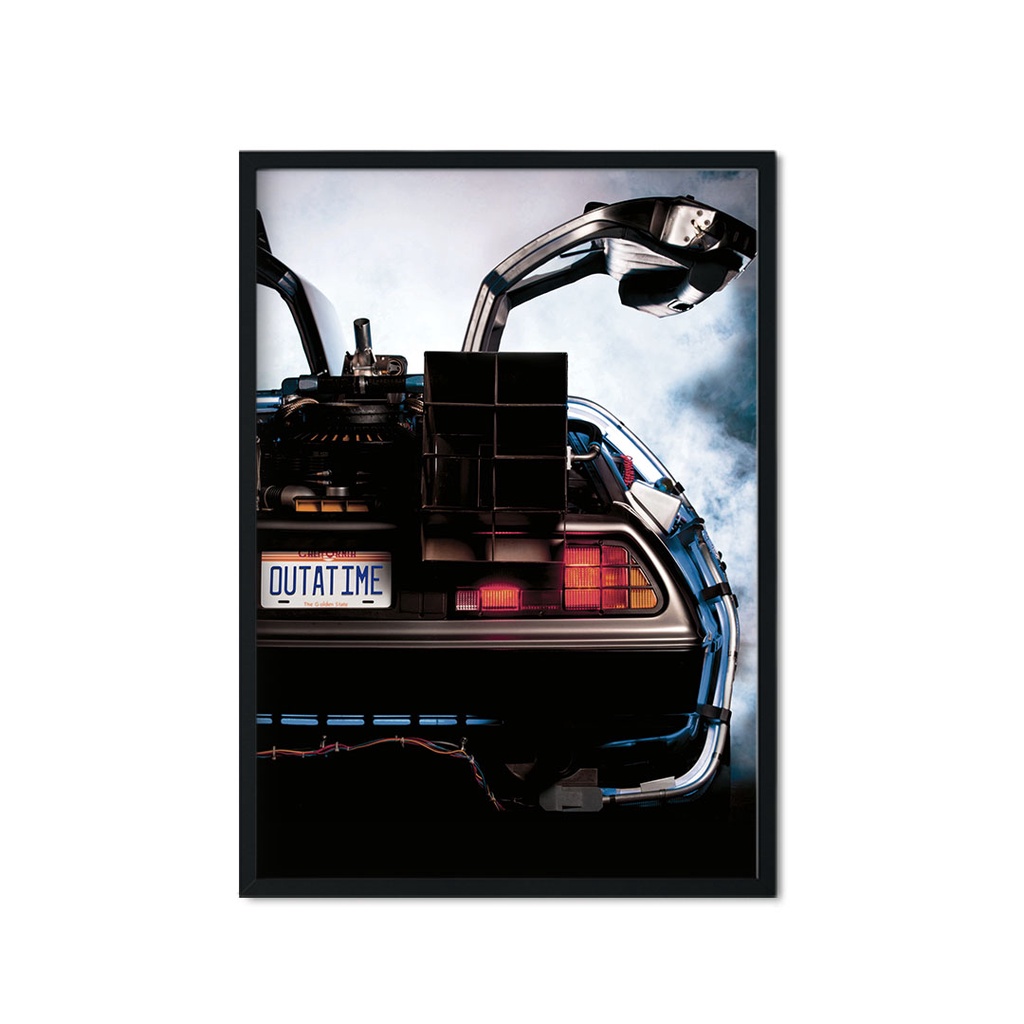 Quadro Decorativo De Volta Para Futuro Back to the Future Delorean Sala Quarto