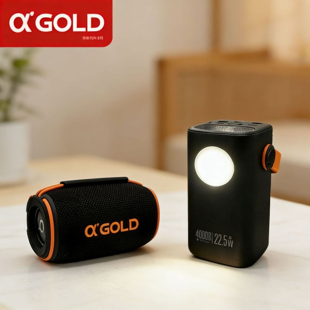 Kit A'GOLD - Power Bank 40000mAh BTE-95 + Caixa de Som SM-33 15W Bluetooth 5.3 IPX6