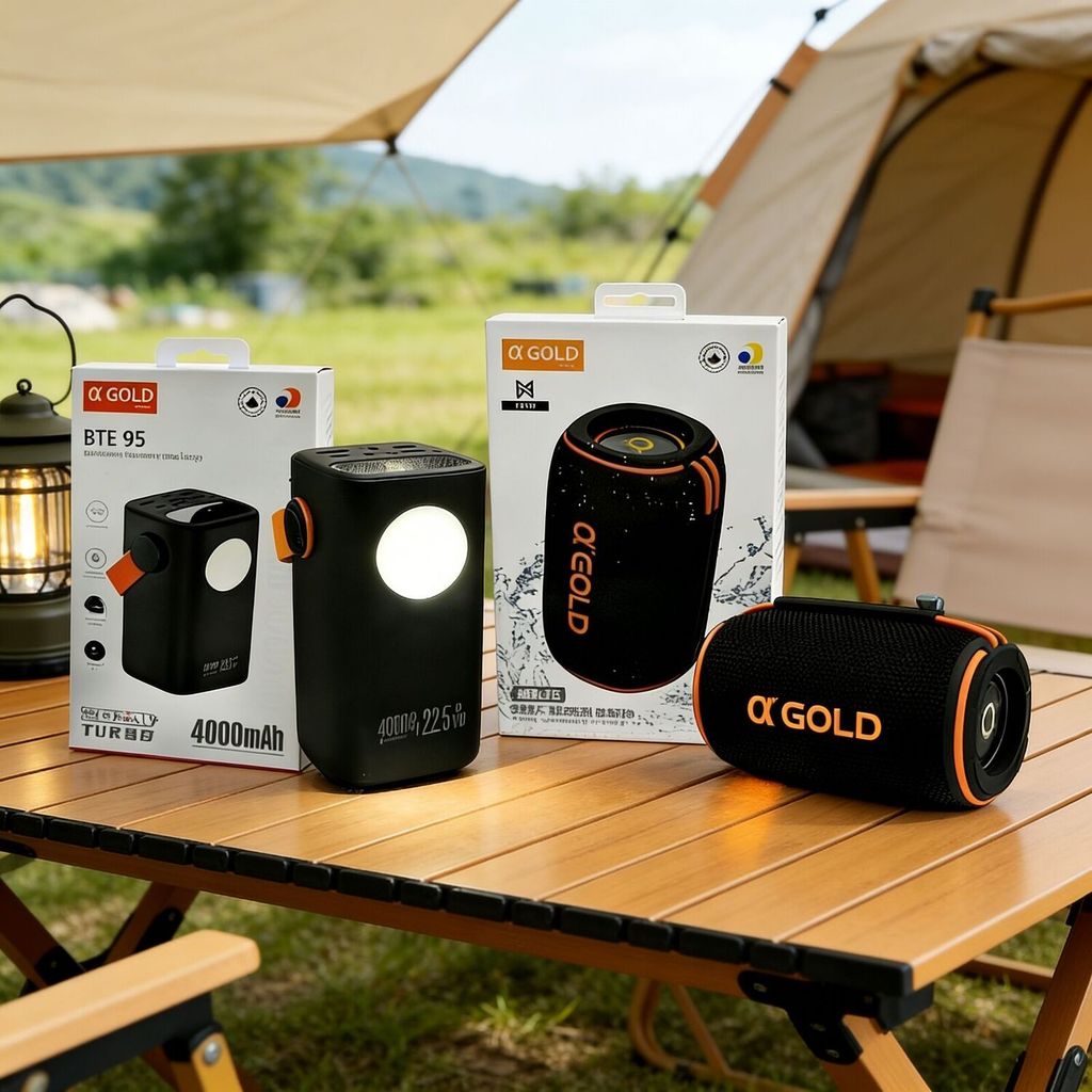 Kit A'GOLD -Power Bank 40000mAh A'Gold BTE-95 + Caixa de Som SM-33 TWS