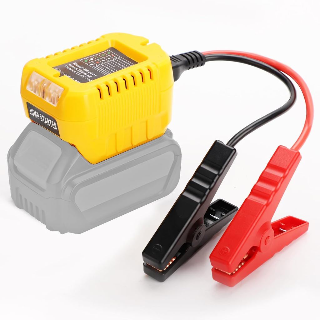 Jump Starter Compatível com Ferramentas Dewalt 20V - Cabo Jump Starter de Alta Resistência 11AWG (1,2FT), Booster de Bat