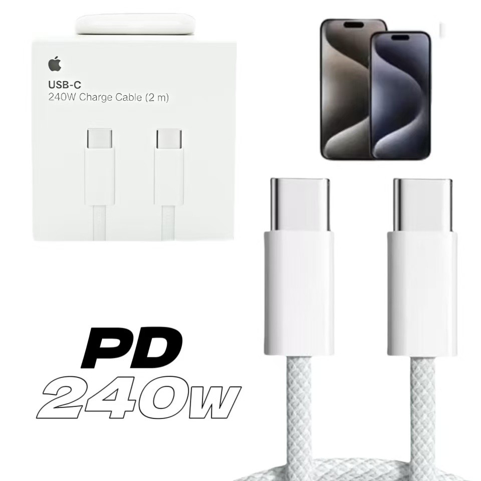 Cabo de 2M dados do iPhone 15 Carregamento rápido PD3.1/240W USB - C