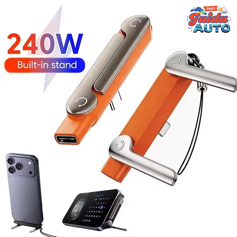 Suporte De Carregamento Rápido PD3.1 QC5 De 240 W , Dobrável Para Carregador De Telefone 2 Em 1 , Material ABS Durável ,