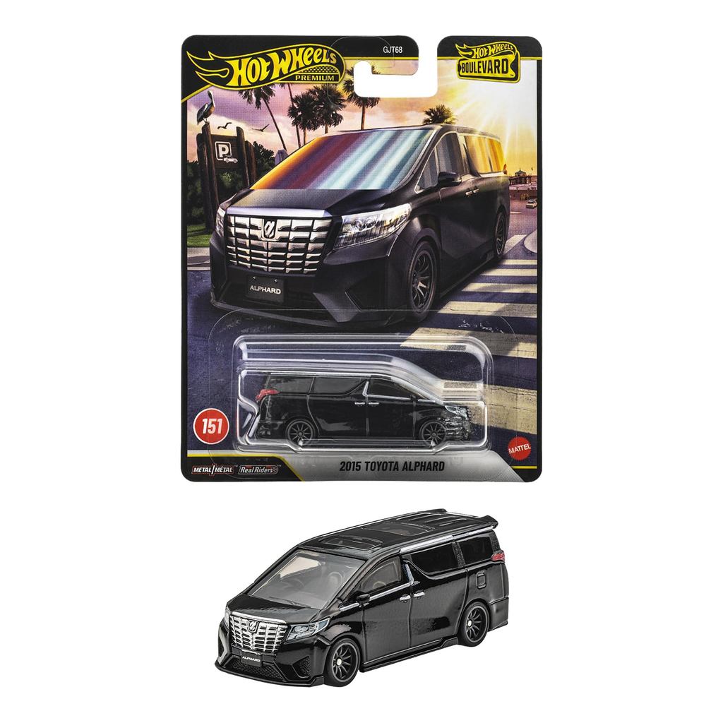 Hot Wheels Boulevard 2015 Toyota Alphard Vehicle Toy Mini Car for Ages 3 and Up Black JHW20